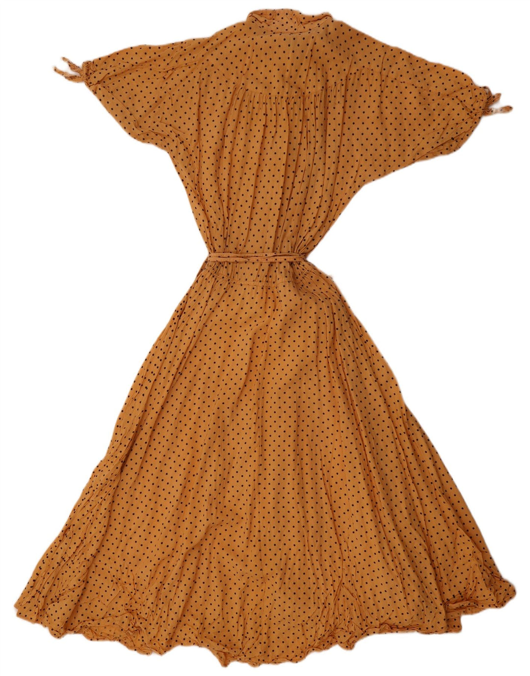 Rochie maxi vintage pentru femei UK 12 Medium Yellow Spotted