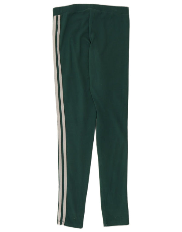 Leggings pentru femei Adidas UK 4 XS verde bumbac