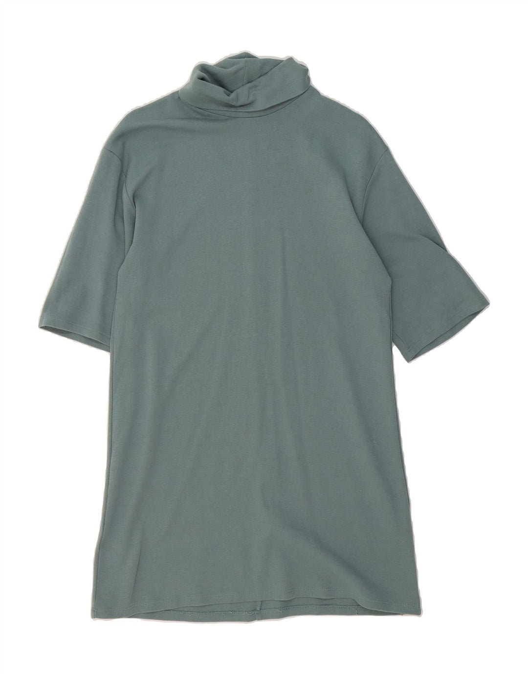 ZARA Womens Roll Neck 1/2 Sleeve Basic Dress UK 10 Small Grey Cotton Vintage Zara and Second-Hand Zara from Messina Hembry 