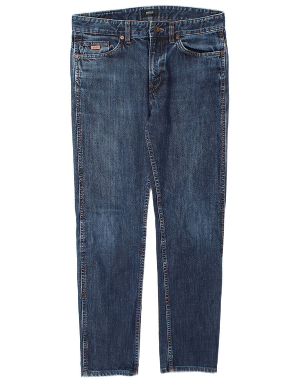 Blugi slim pentru bărbați Hugo Boss W30 L28 Bumbac albastru