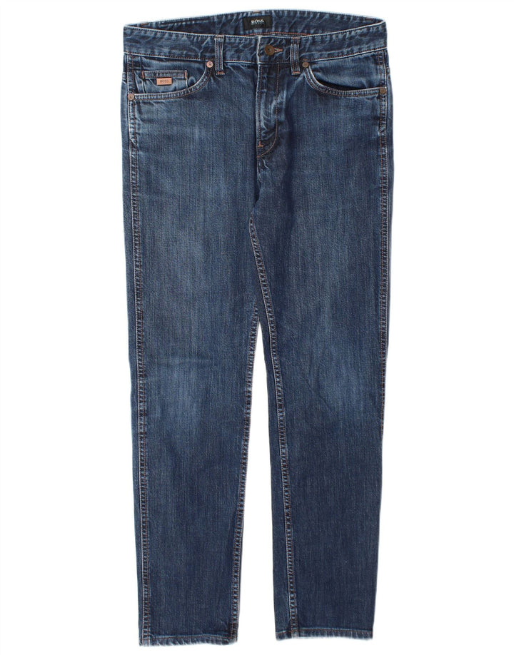 Blugi slim pentru bărbați Hugo Boss W30 L28 Bumbac albastru
