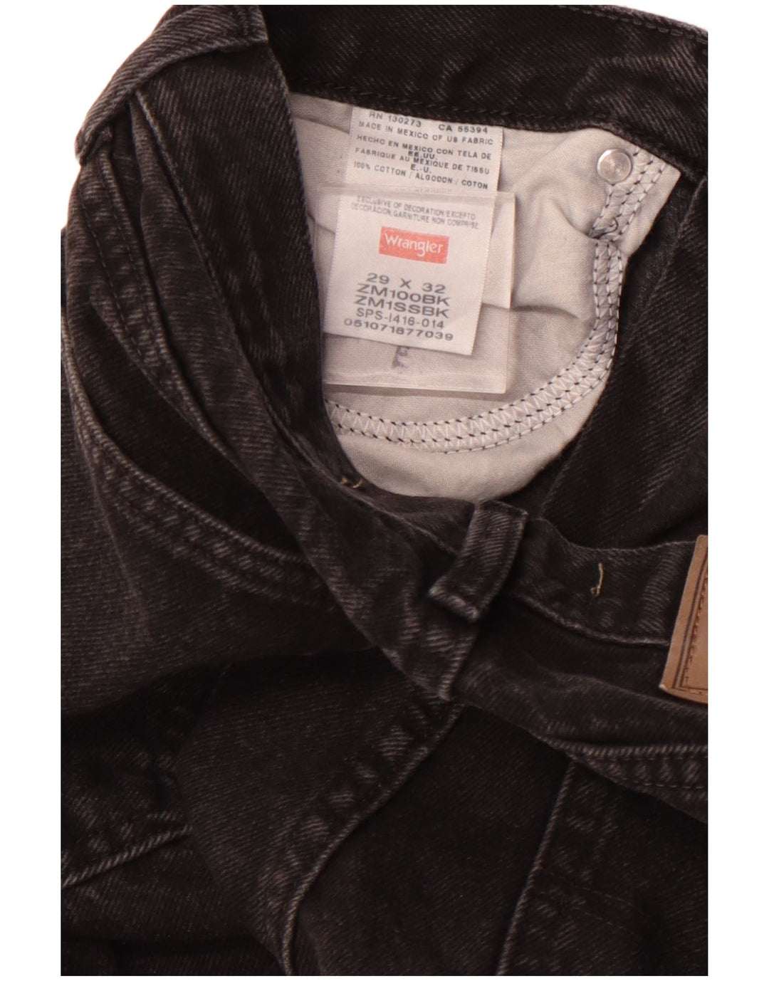 WRANGLER Blugi drepti pentru bărbați W29 L27 bumbac negru