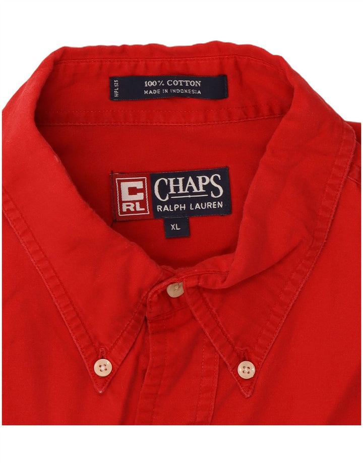 Cămașă pentru bărbați Chaps Ralph Lauren XL, bumbac roșu