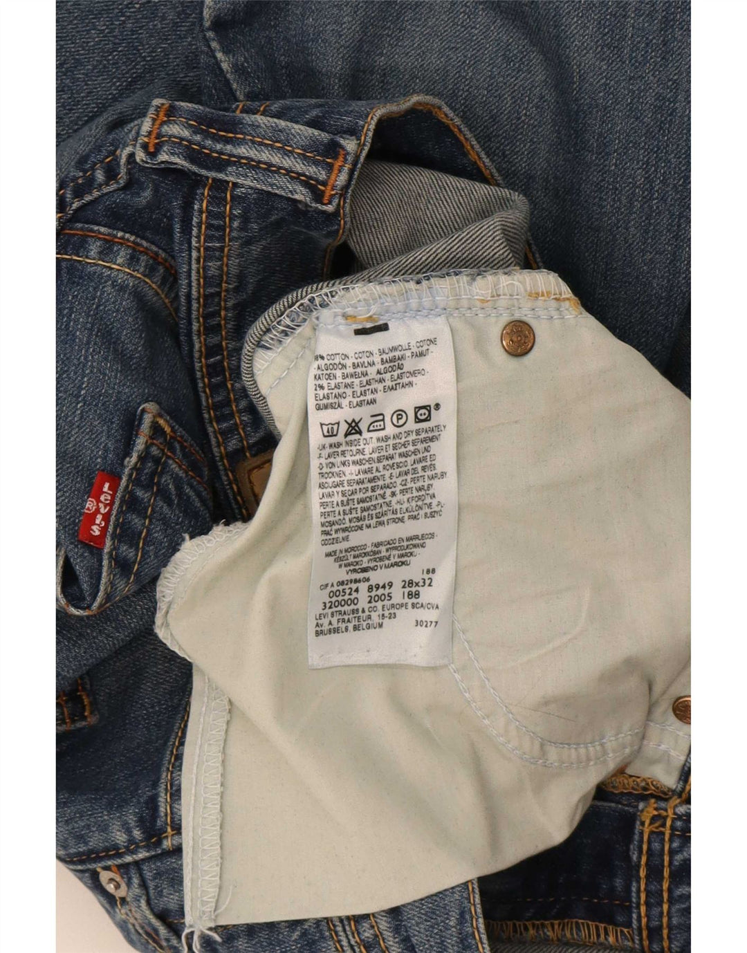 Blugi drepti pentru femei Levi's W28 L32 Bumbac albastru
