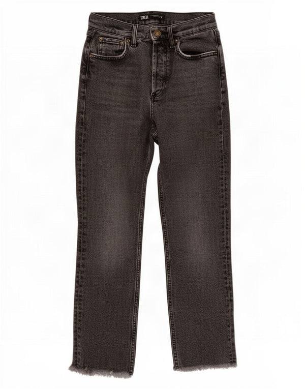 Blugi drepti pentru femei Zara EU 34 2XS W24 L24 Gri