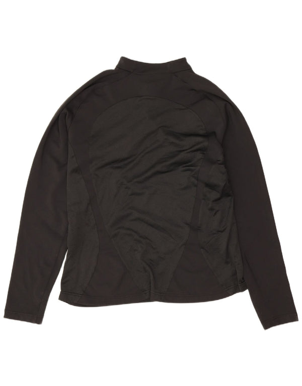 Top cu grafic pentru femei Nike, cu fermoar, cu mânecă lungă, SUA 16/18 XL, negru