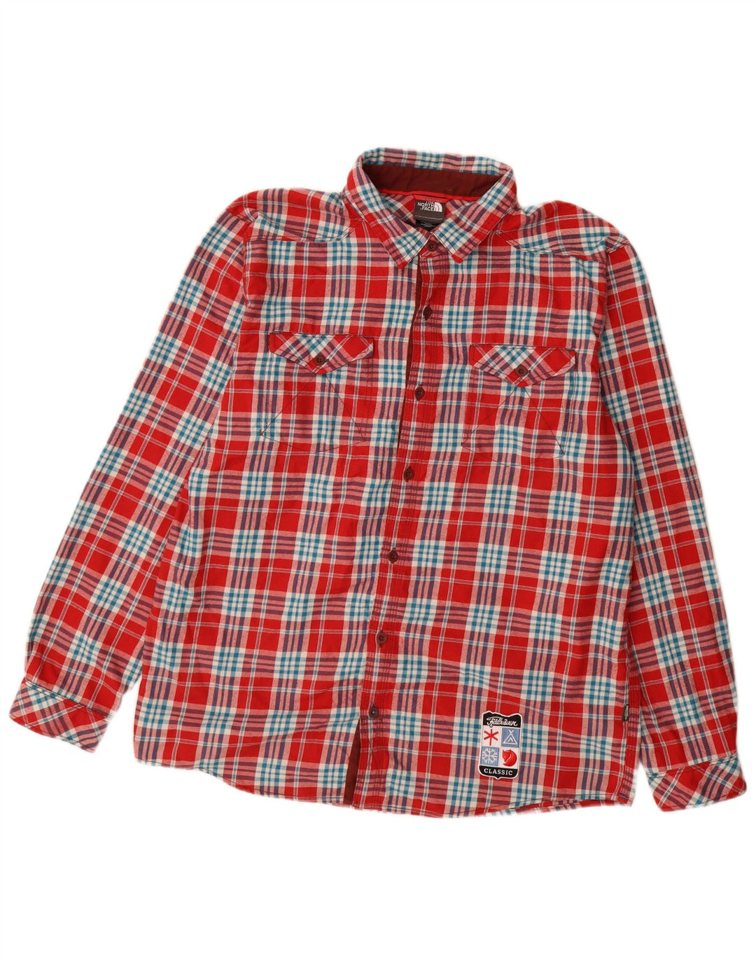 Cămașă de flanel pentru bărbați The North Face, poliester cu carouri mari, roșii
