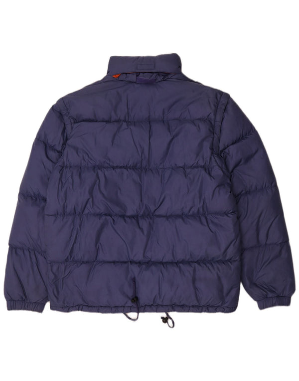 Jachetă căptușită cu glugă pentru bărbați Sergio Tacchini UK 40 Poliamidă mare albastră