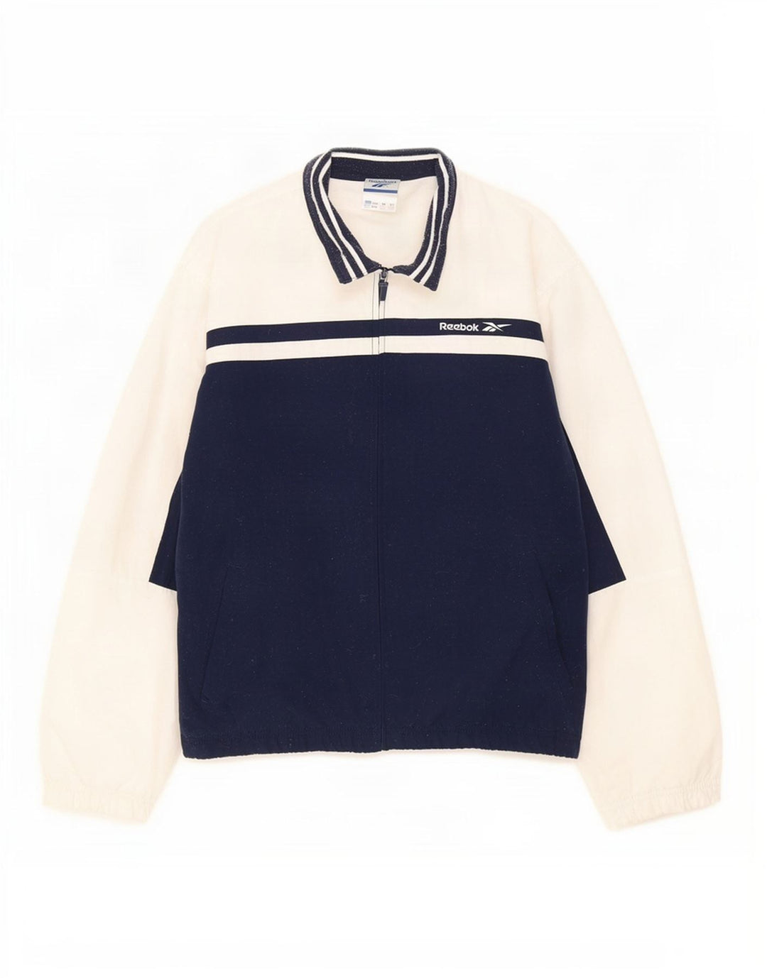 Jachetă de trening Reebok pentru femei UK 12 Medium Bleumarin Colorblock