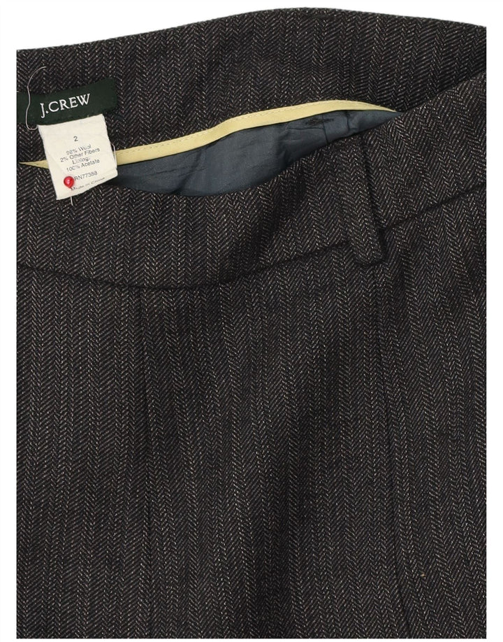 Fusta A-Line pentru femei J. Crew US 2 XS W28 Gri din Lână Herringbone
