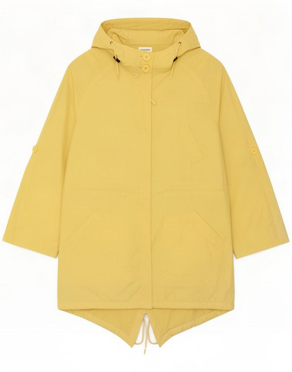 Jachetă parka supradimensionată pentru femei cu glugă Hobbs UK 16 Large Yellow Bumbac