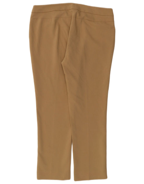 Hobbs Womens Slim Fit Casual Trousers UK 14 Large W34 L27 Beige Cotton