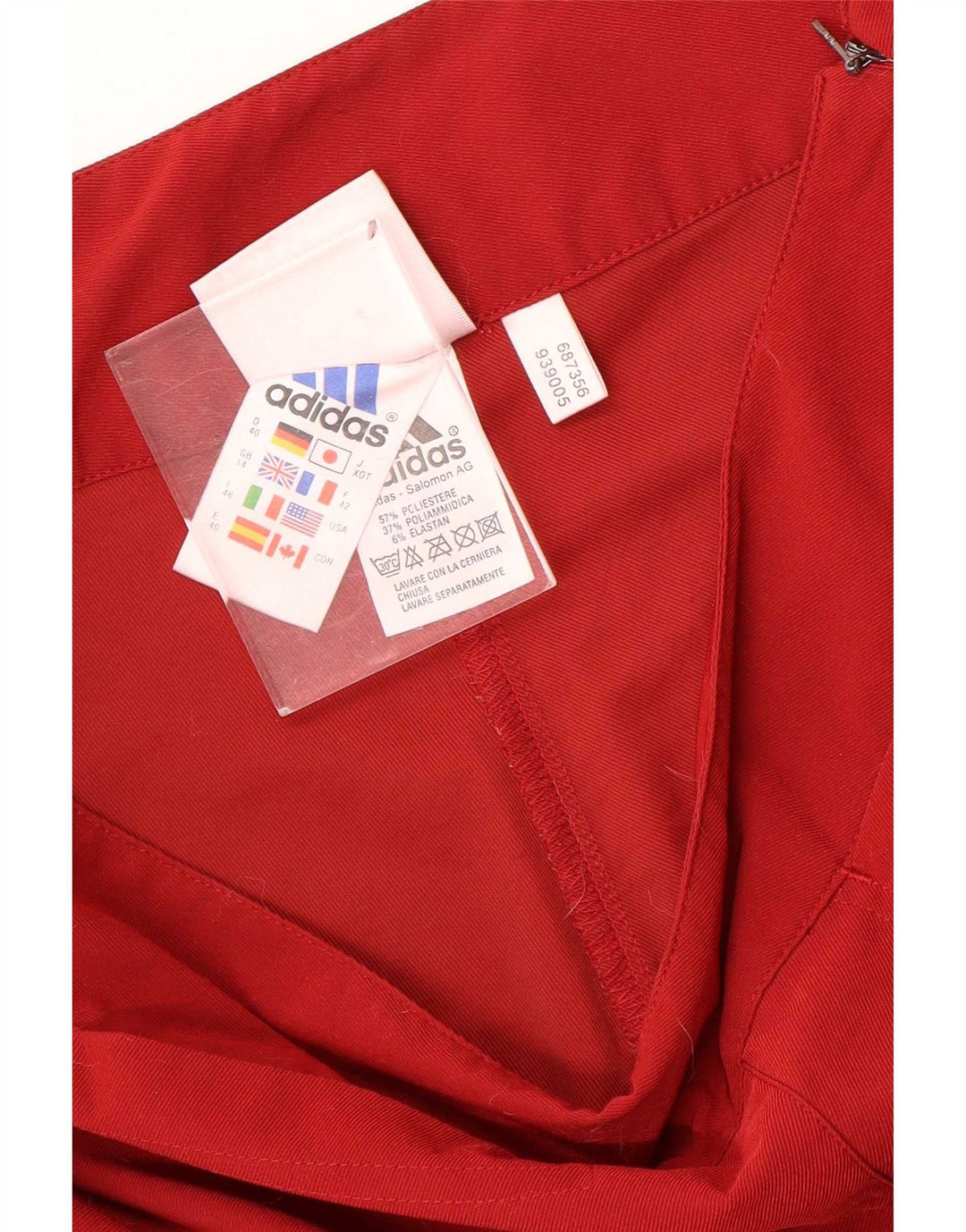 Pantaloni Capri Adidas pentru femei UK 14 Large W30 L19 Poliester roșu