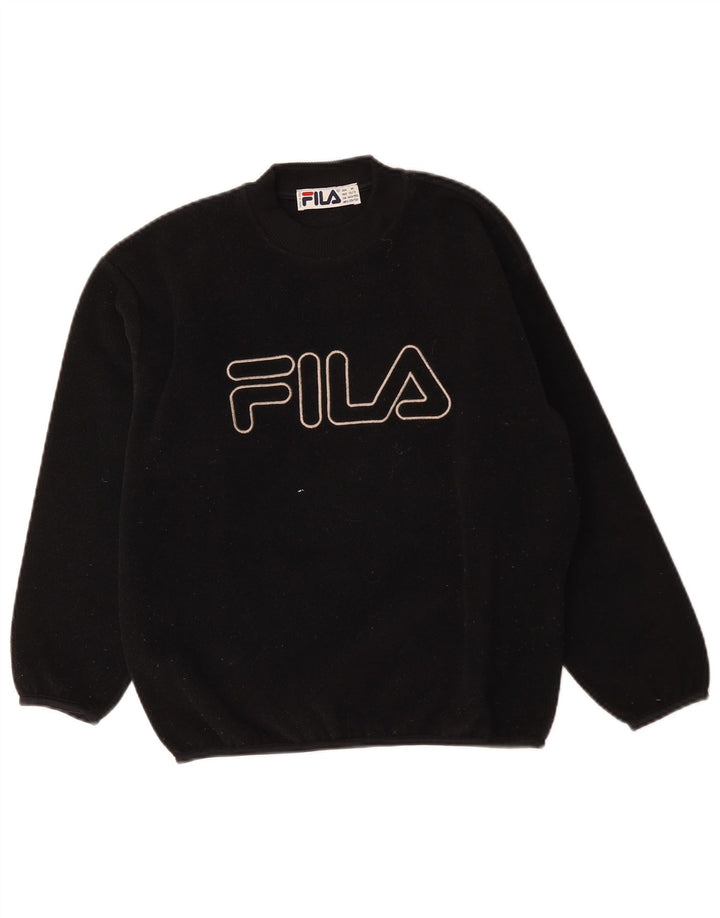 Pulover Fila Băieți Graphic Fleece 10-11 Ani Negru Poliester