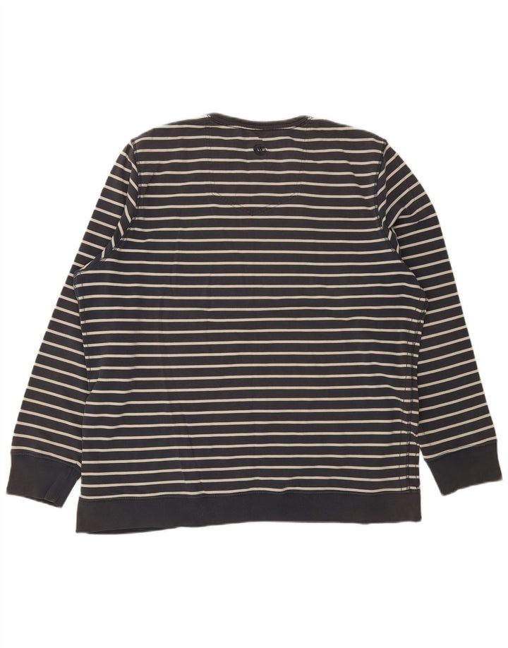 Pulover pentru bărbați Fat Face, 2XL, bumbac cu dungi gri