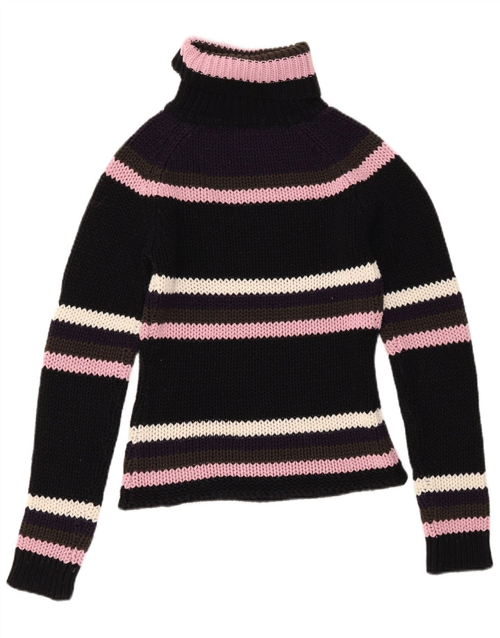 Pulover Madonna cu gât rulat pentru femei UK 12 Medium Black Dunge Acrilic