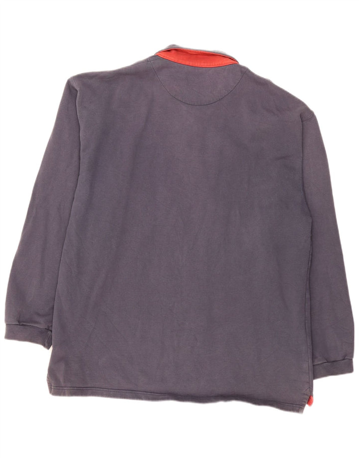 FAT FACE Tricou polo cu mânecă lungă pentru bărbați XL, bumbac bleumarin