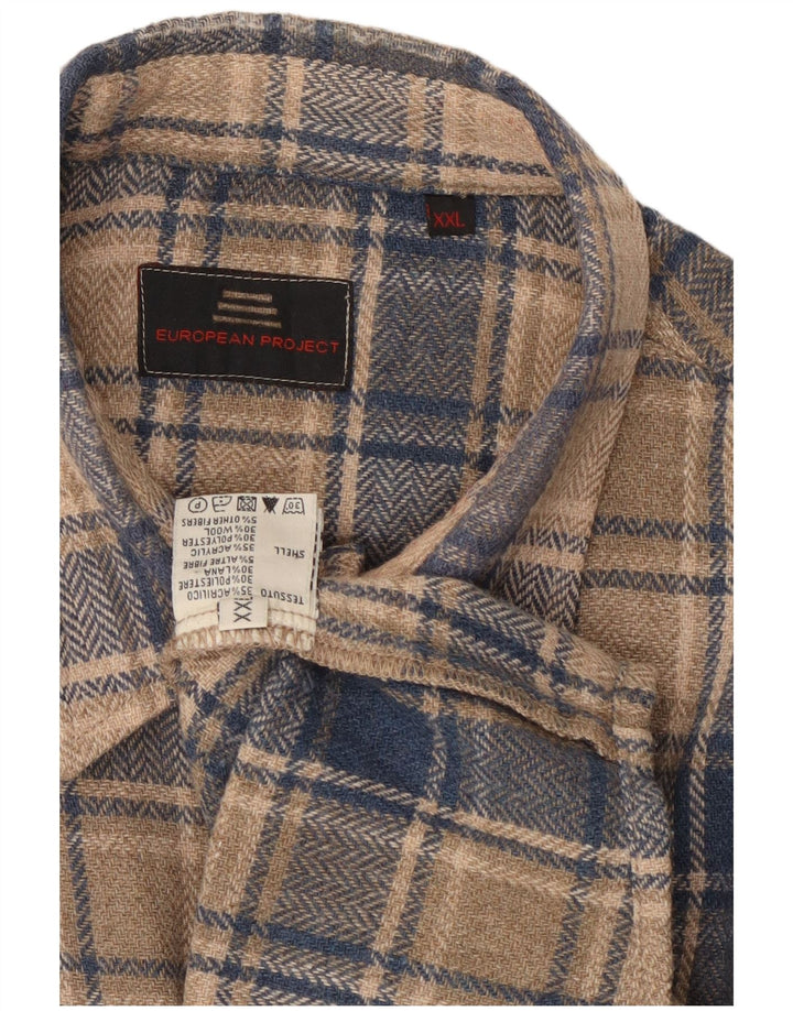 Cămașă de flanel pentru bărbați VINTAGE 2XL, albastru, acrilic