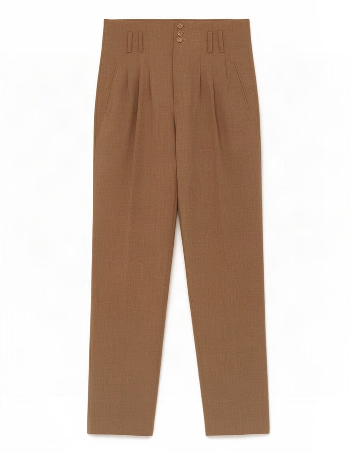 Pantaloni casual pentru femei Zara Mici L26 L29 Maro Poliester