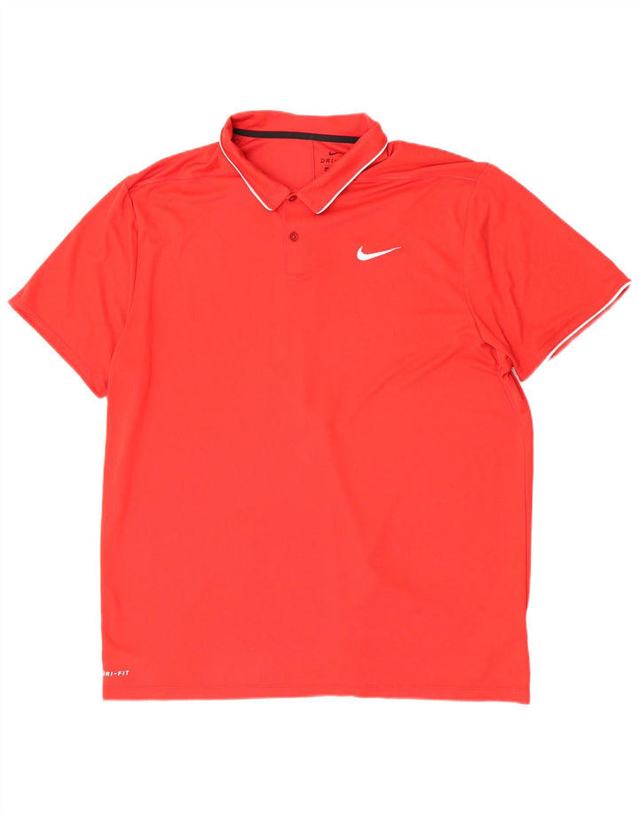 Tricou polo Nike pentru bărbați, cu formă regulată, 2XL, poliester roșu