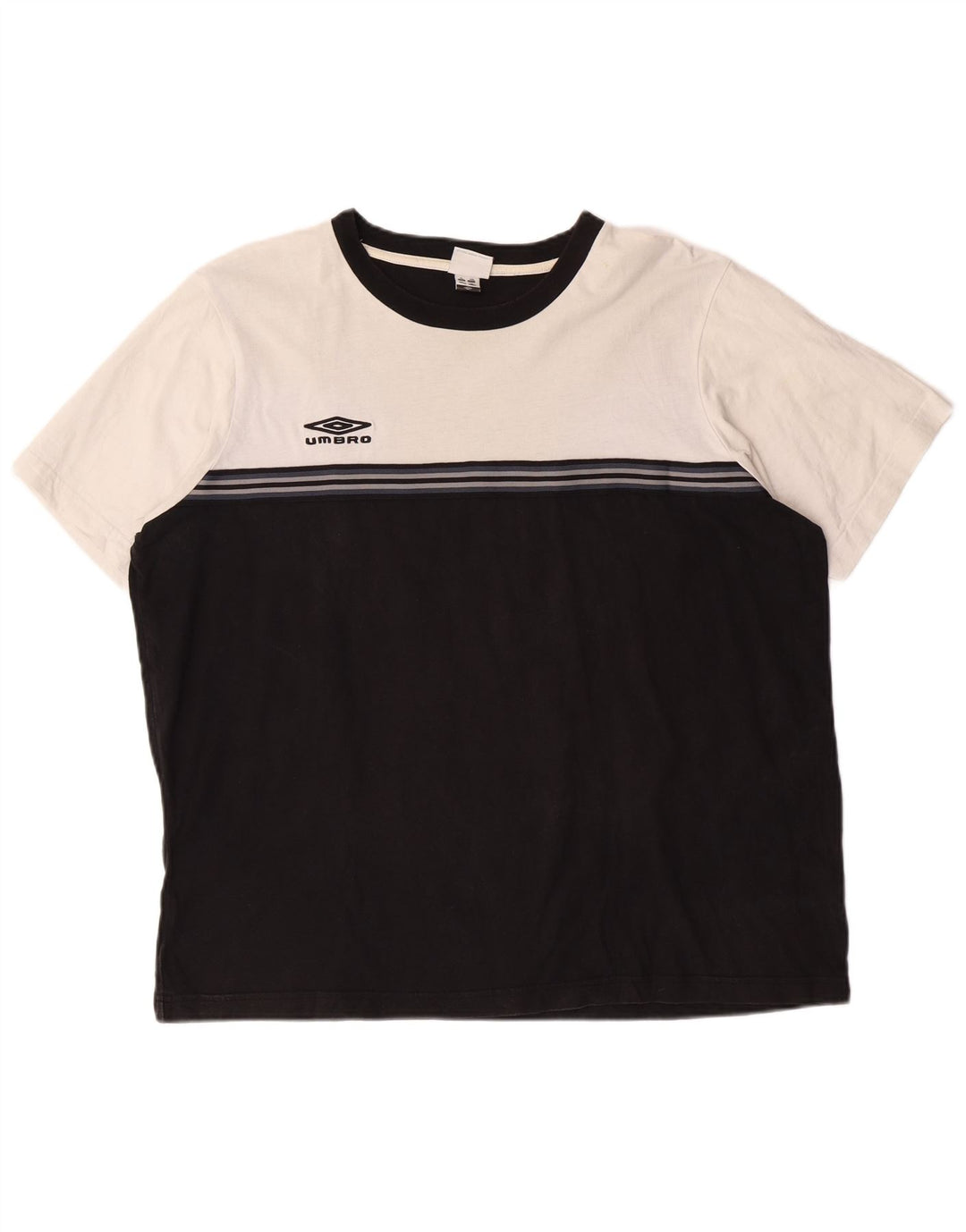 UMBRO Tricou Bărbați Top XL Negru Colorblock Bumbac