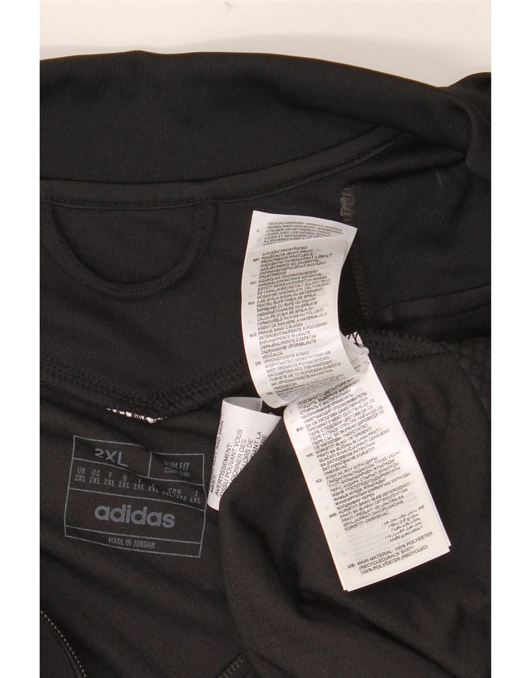 Jachetă de trening ADIDAS Aeroready Slim Fit pentru bărbați, poliester negru 2XL