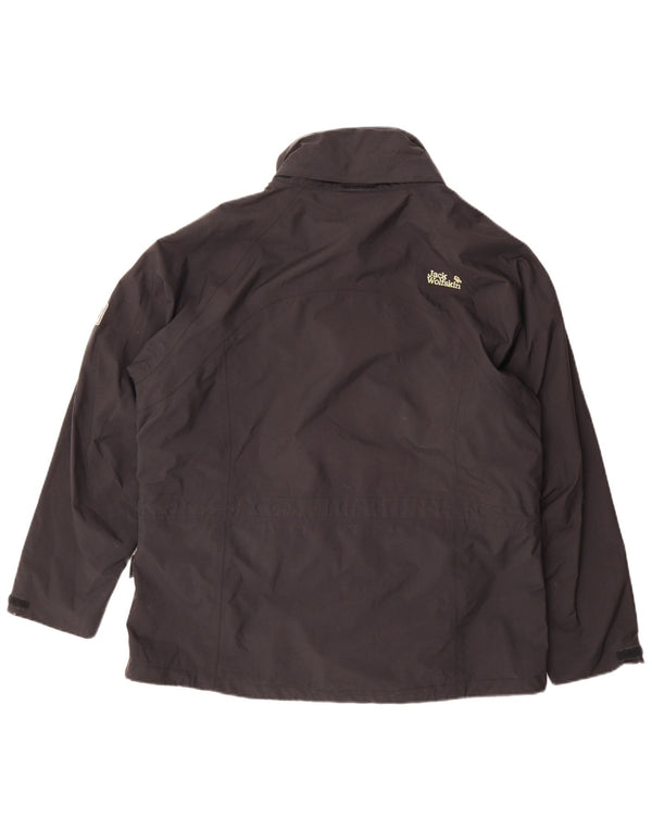 Jack Wolfskin Jachetă de ploaie supradimensionată pentru femei UK 18/20 XL Poliamidă neagră