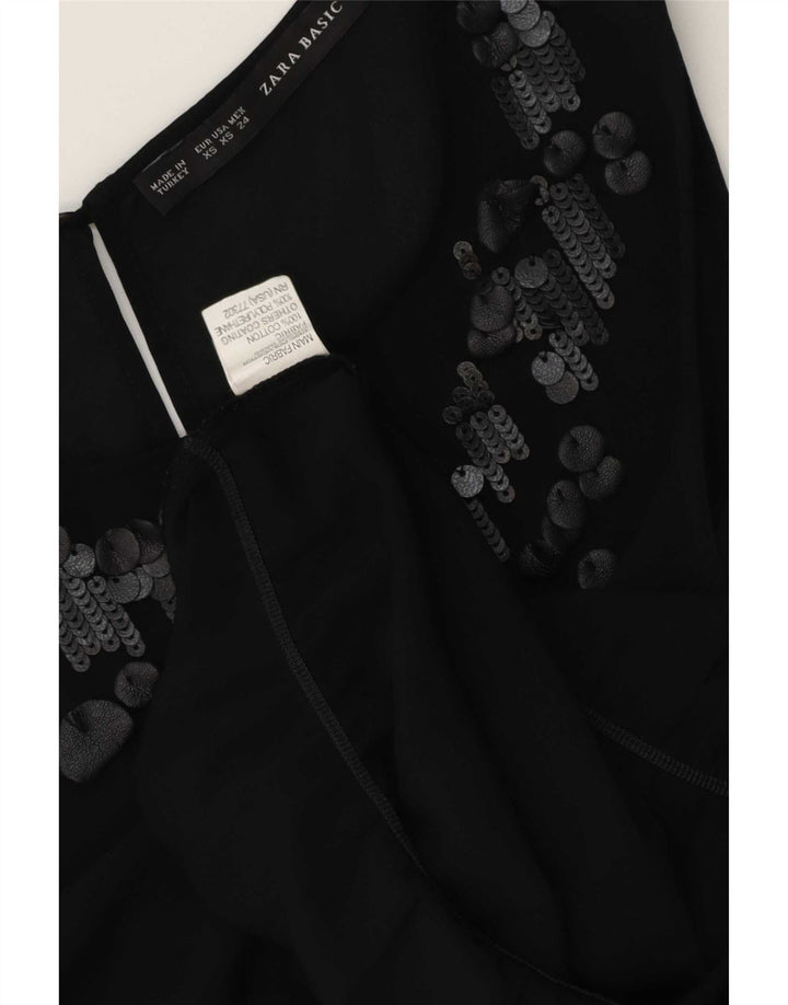 Bluză fără mâneci pentru femei Zara UK 6 XS Poliester negru