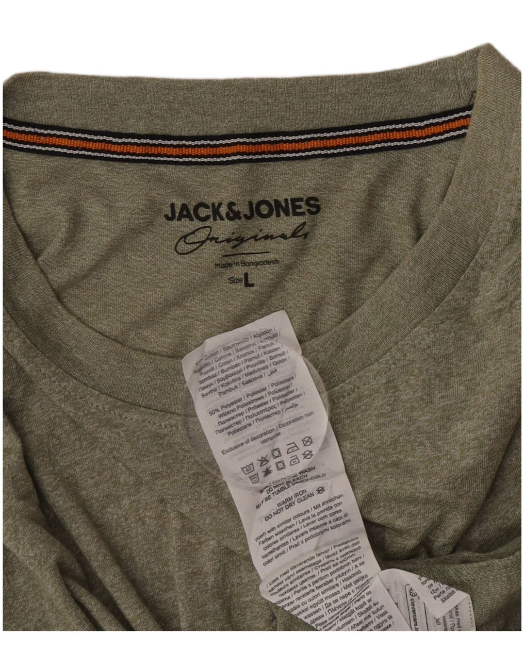 Tricou Jack & Jones pentru bărbați Top mare din bumbac kaki