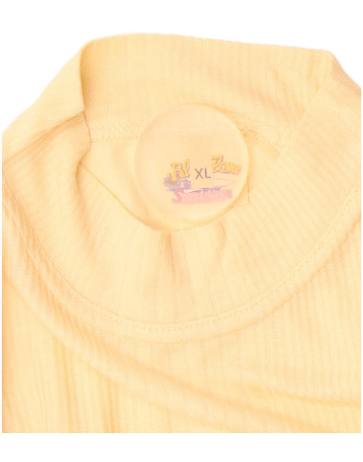 BLUE FLAME Tricou pentru bărbați Top XL Viscoză galbenă