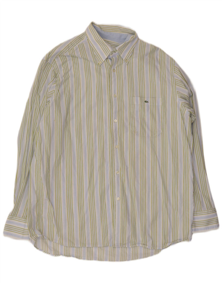 Cămașă bărbați Lacoste Mărimea 44 XL Bumbac cu dungi albastre
