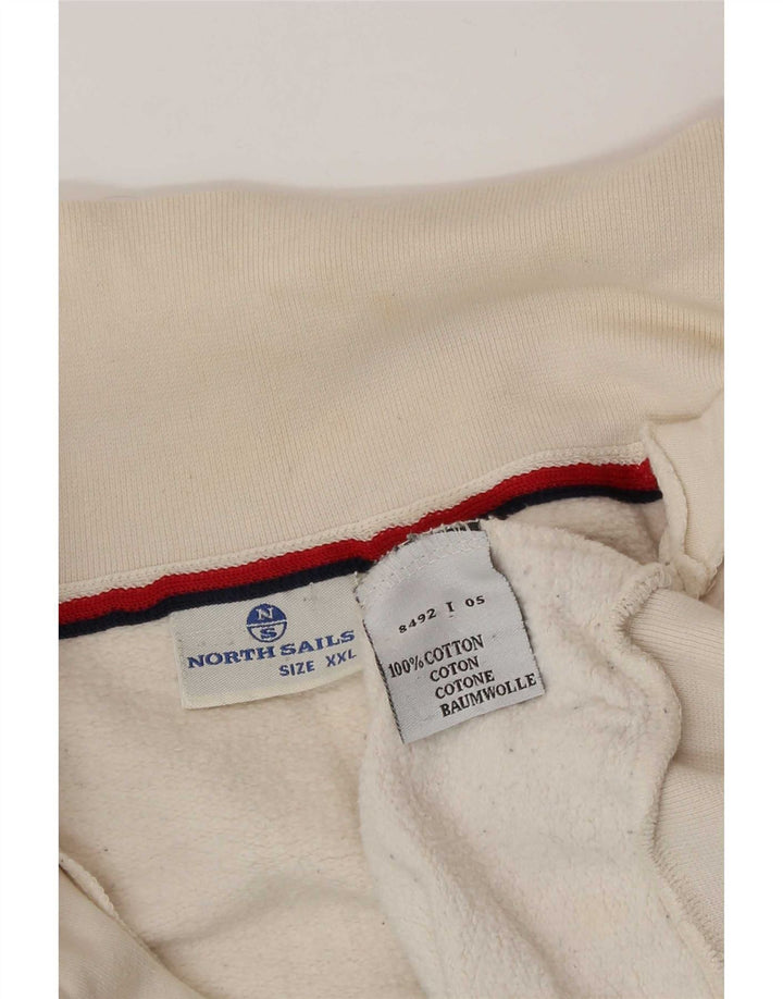 Jachetă de trening grafică North Sails pentru bărbați, 2XL, bumbac alb