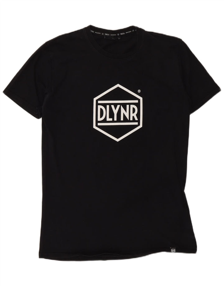 DOLLY NOIRE Mens Graphic T-Shirt Top Large Black