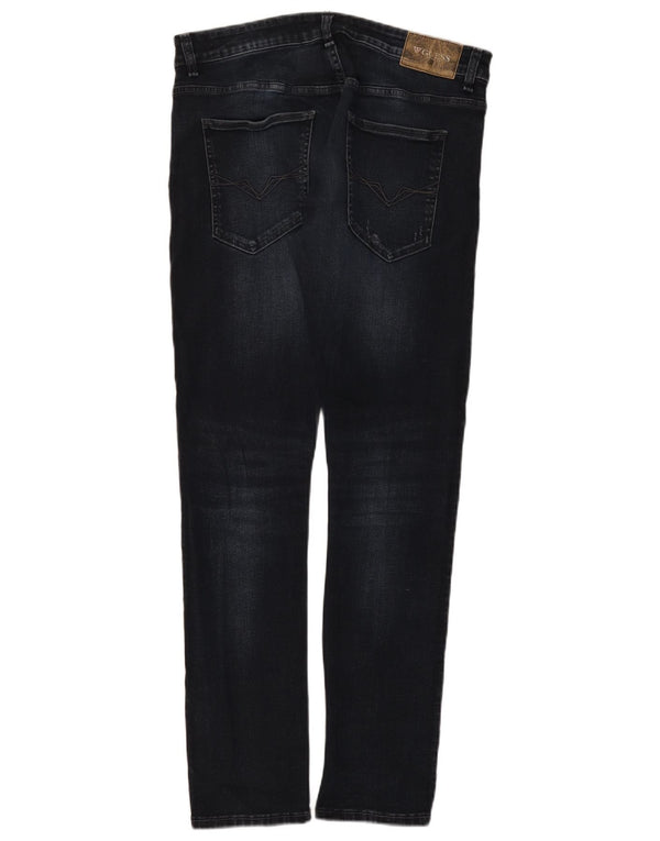 Blugi skinny pentru bărbați Guess W33 L31 bumbac negru