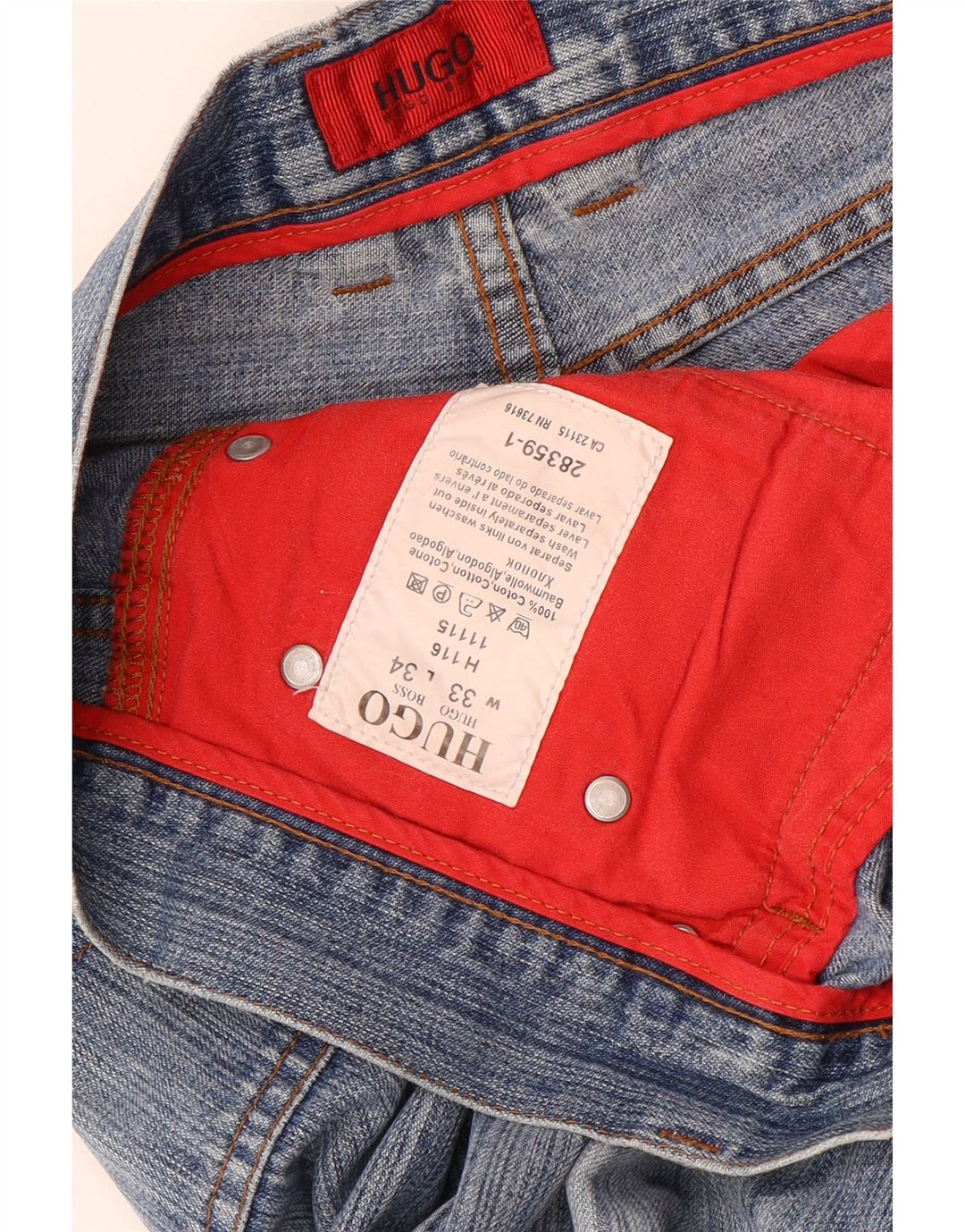Blugi Bootcut pentru bărbați HUGO BOSS W34 L30 Bumbac albastru
