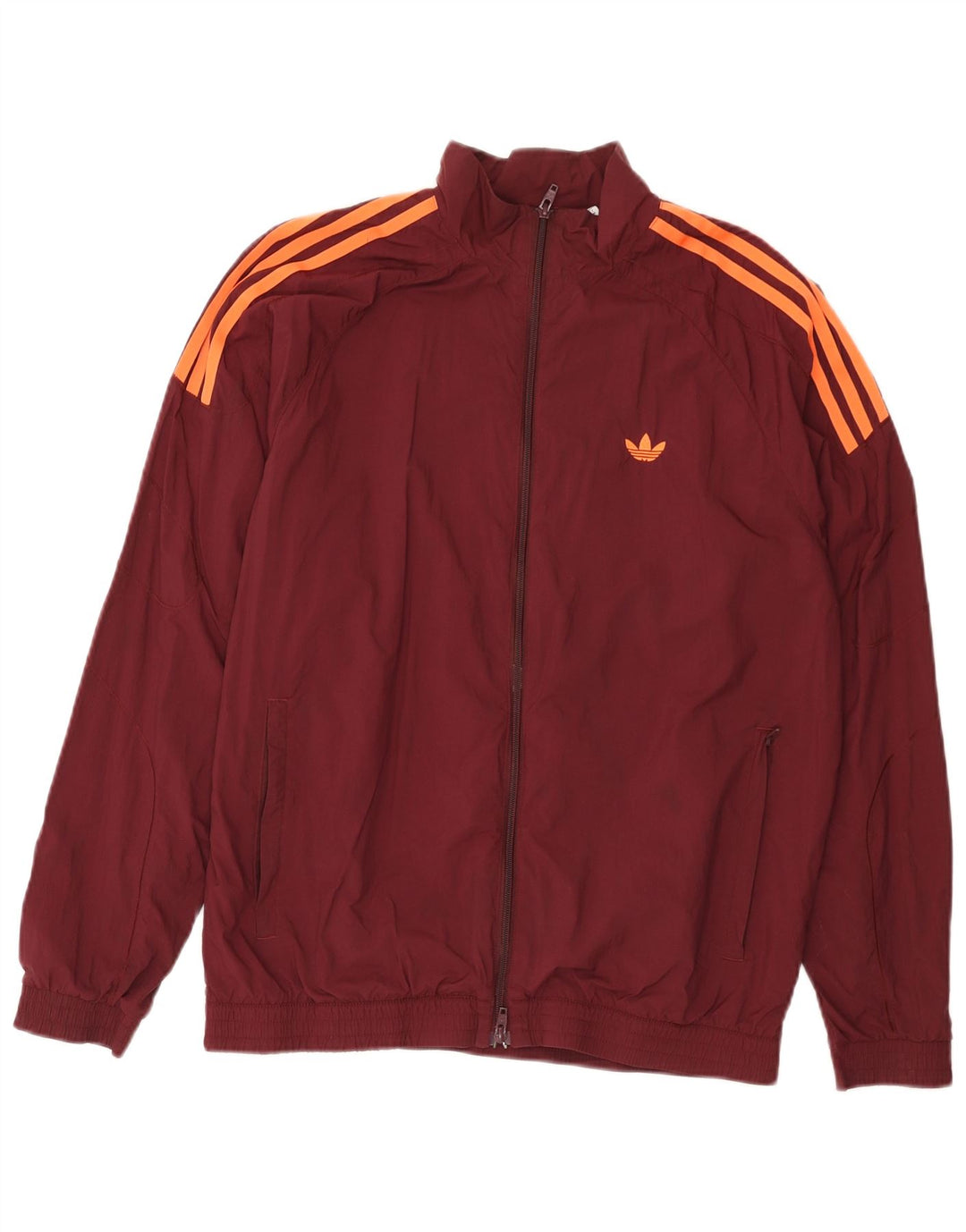 Jachetă de trening pentru bărbați Adidas, nailon mediu burgundy