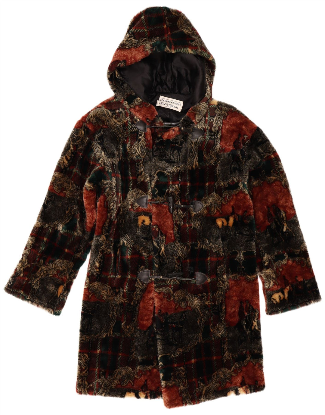 Duffle Coat pentru femei Donnybrook UK 12 Medium Multicolor Check