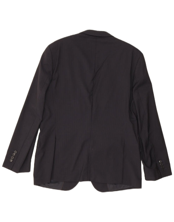 Blazer pentru bărbați Hugo Boss, cu 2 nasturi, Marea Britanie 54 2XL, bleumarin, cu dungi