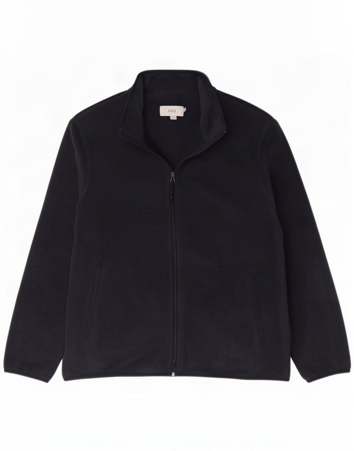 Jachetă fleece pentru bărbați Marks & Spencer UK 42 XL bleumarin poliester