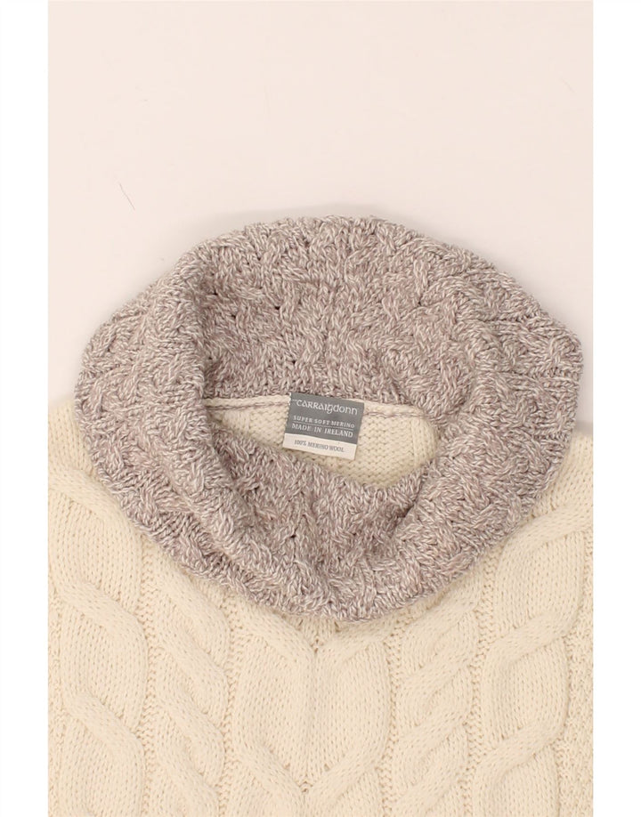 CARRAIG DONN Womens Roll Neck Jumper Sweater UK 14 Medium Off White Vintage Carraig Donn and Second-Hand Carraig Donn from Messina Hembry 