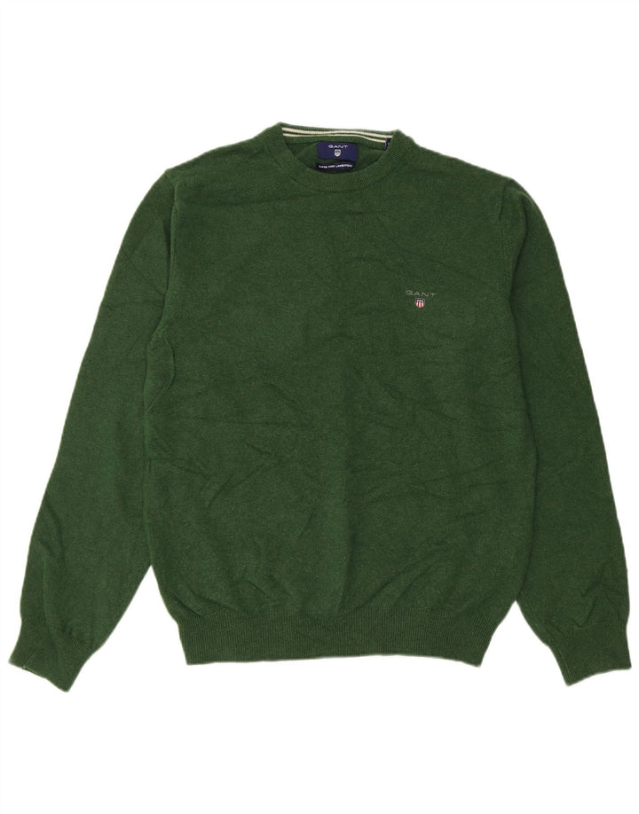 Gant Pulover supradimensionat pentru femei cu decolteu rotund UK 10 Lână verde mică