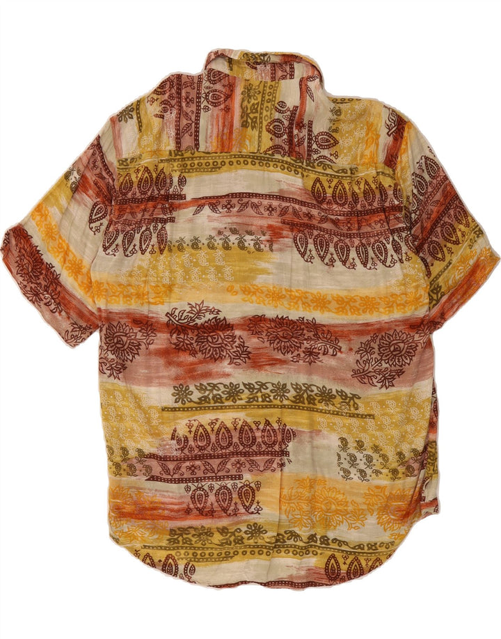VINTAGE Mens Short Sleeve Shirt Large Multicoloured Paisley Viscose Vintage Vintage and Second-Hand Vintage from Messina Hembry 