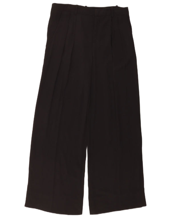 Pantaloni casual pentru femei Zara, cu talie înaltă, mare L30 L33, viscoză neagră