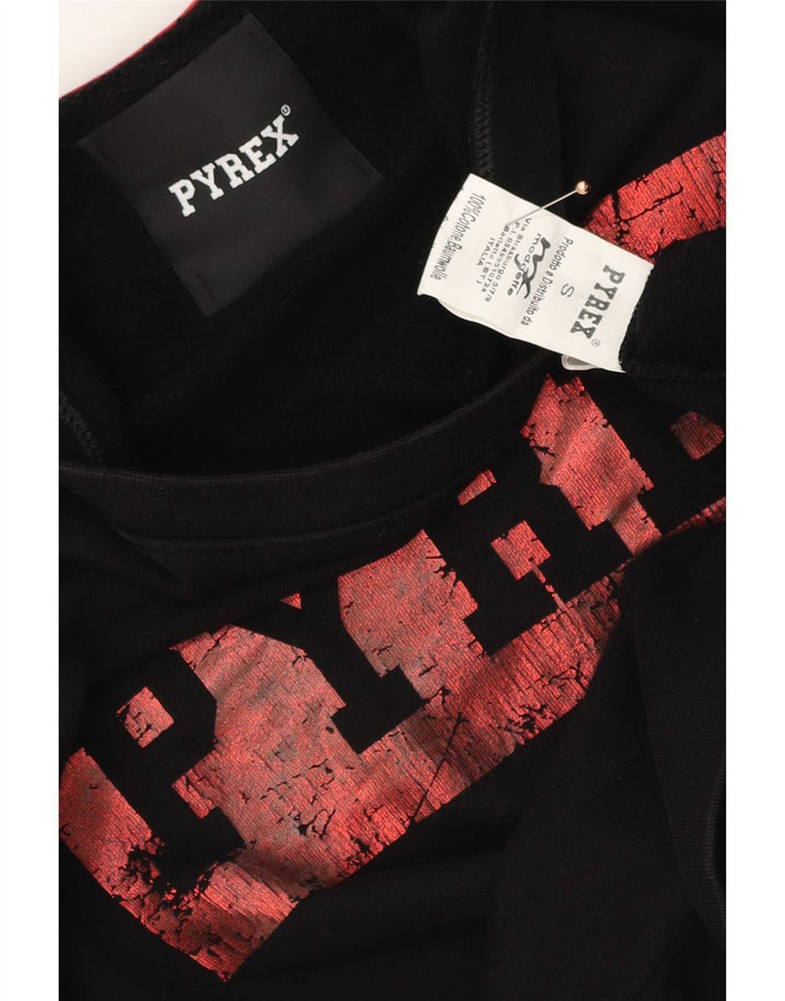 Pulover grafic Pyrex pentru bărbați, bumbac mic, negru