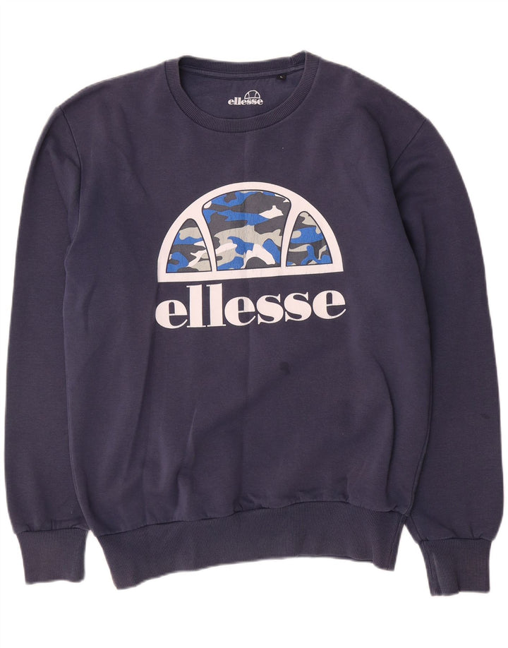 Hanorac pentru bărbați Ellesse Pulover mare din bumbac bleumarin