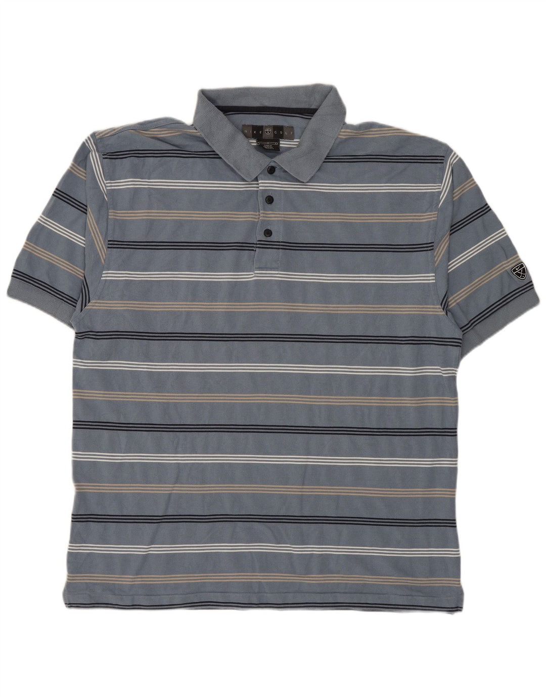 Tricou polo NIKE pentru bărbați, cu dungi mari, albastre