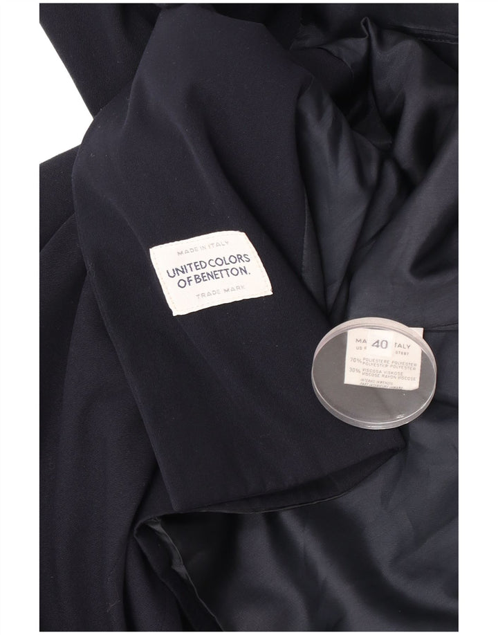 Jachetă pentru femei Benetton cu piept dublu IT 40 Mic bleumarin