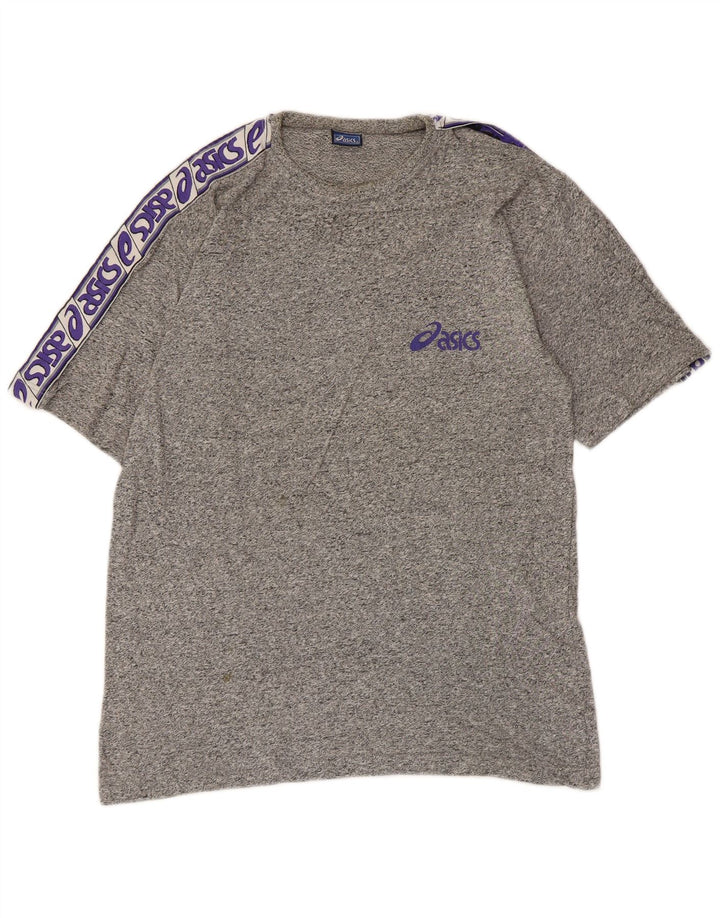 Tricou grafic Asics pentru bărbați Top mic, gri, bumbac cu pete