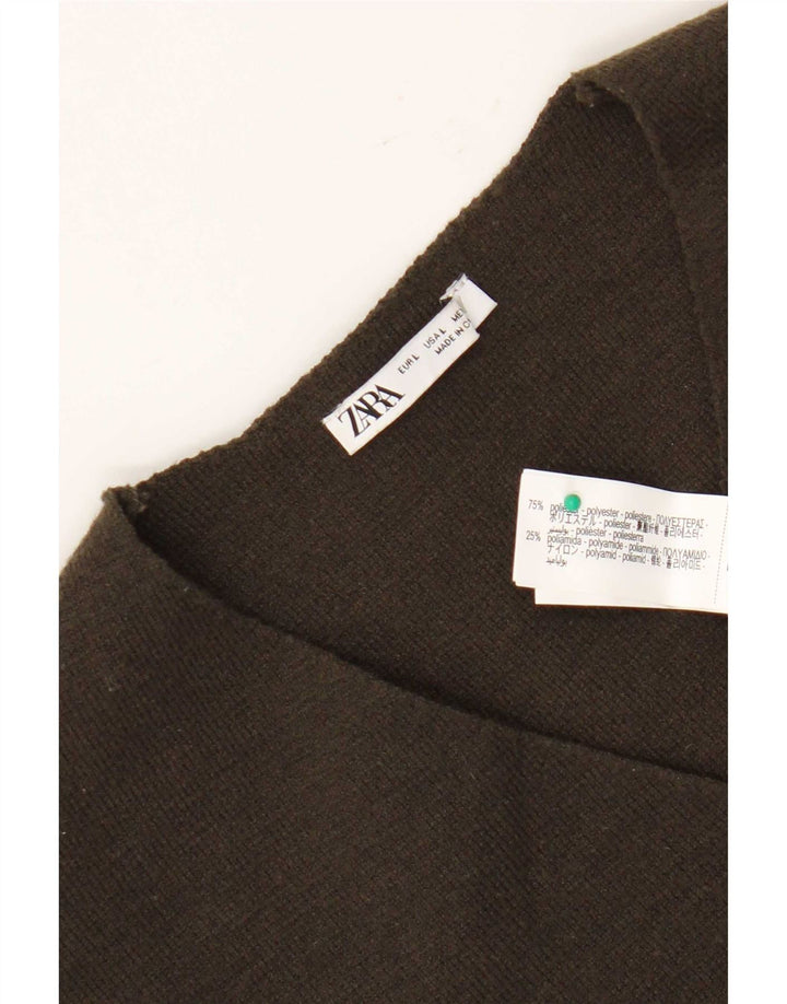 Top cu vesta Zara pentru femei UK 16 Poliester verde mare