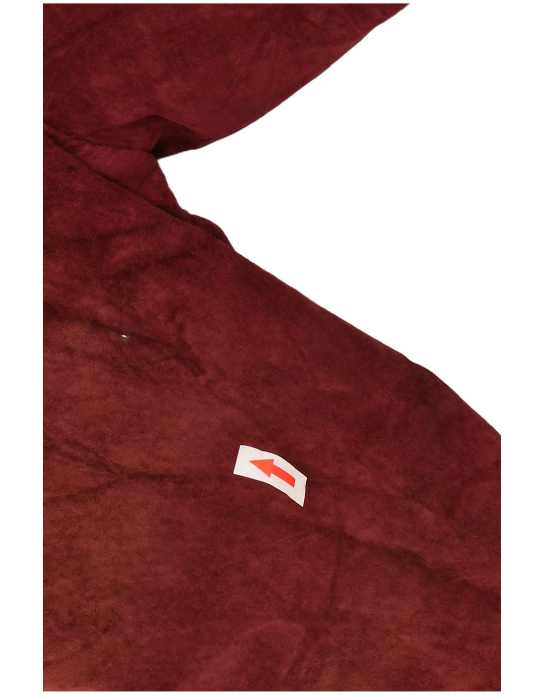 Jachetă pentru femei VINTAGE Sherpa Suede UK 14 Medium Burgundy Piele